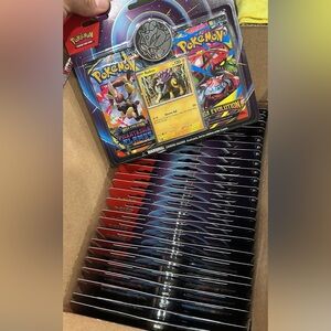 Pokemon Trading Cards with Red and Yellow Accents